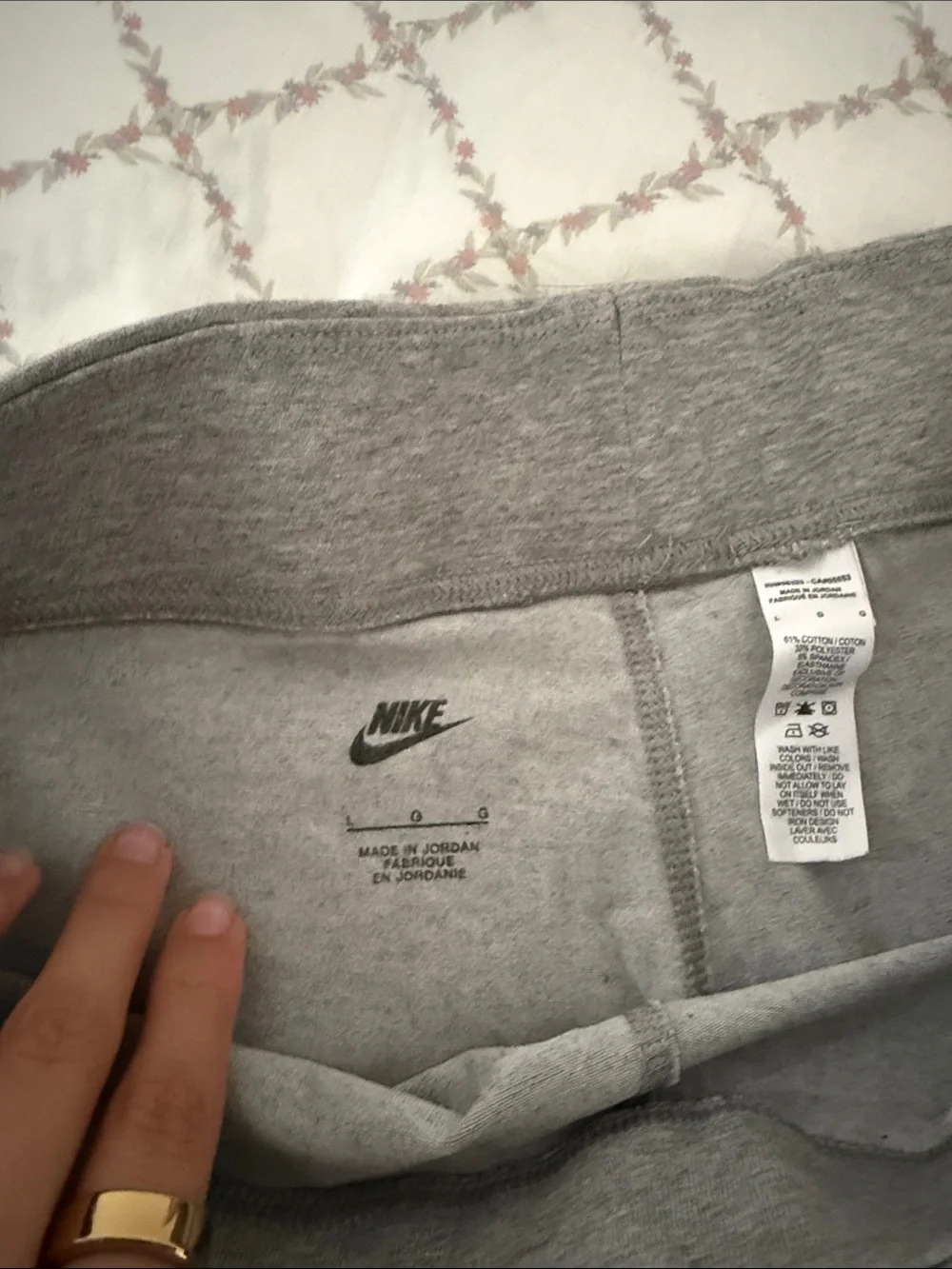 Nike Heather Gray Athletic Biker Shorts with Swoosh